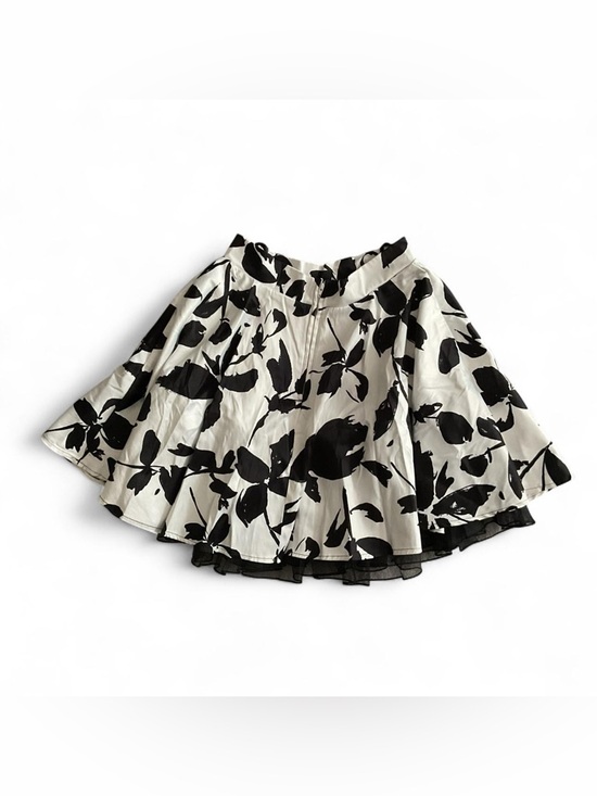 Jodi Kristopher Black & White Floral Tulle Mini Skirt – Size 1 - Picture 2 of 7